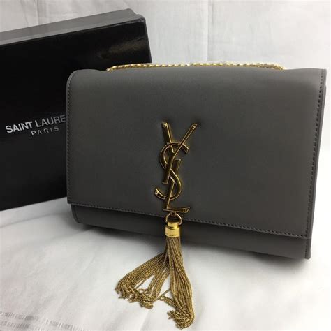 ysl clutch grey